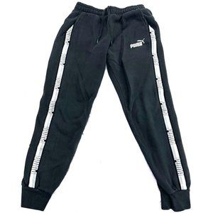 Puma Black Sweatpants Size Medium Jogger Track Suit Pants Elastic Waist